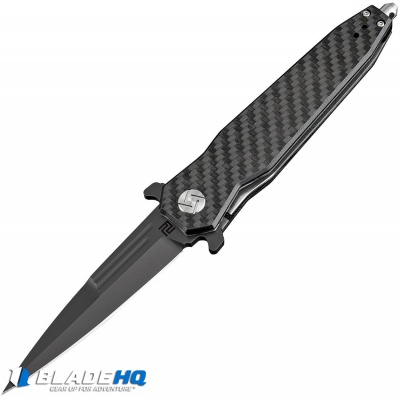 Artisan Cutlery Hornet Liner Lock Knife G-10/Carbon Fiber (3.54" Black D2)