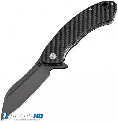 Artisan Cutlery Eterno Liner Lock Knife Carbon Fiber (3.5" Black D2)