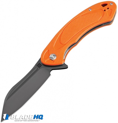 Artisan Cutlery Eterno Liner Lock Knife Orange G-10 (3.54" Black D2)