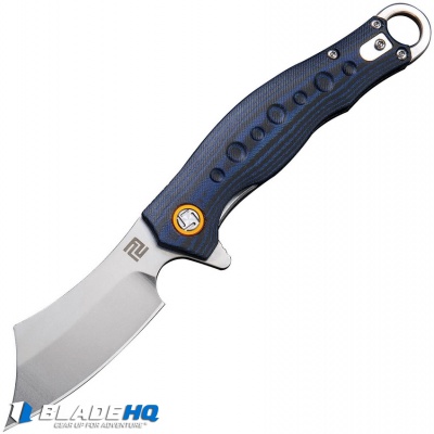 Artisan Cutlery Corsair Liner Lock Knife Black/Blue G-10 (2.95" Stonewash D2)