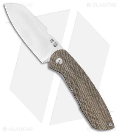 Artisan Cutlery Prime Frame Lock Knife OD Green Micarta (3" Sand Polish)
