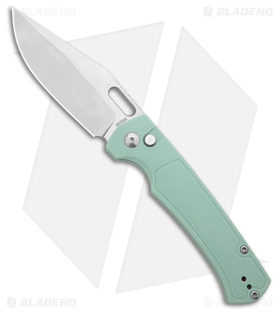 Artisan Cutlery Revel Button Lock Knife Mint Green FRN (3.5" Stonewash)