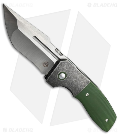 Begg Knives One Frame Lock Knife OD Green G-10 (3