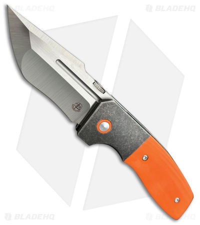 Begg Knives One Frame Lock Knife Orange G-10 (3