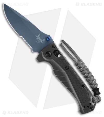 Benchmade Adira AXIS-Lock MagnaCut Knife Tempest Gray Grivory (3.9" Blue Serr)
