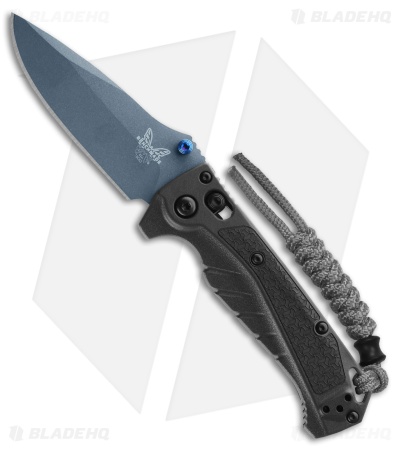 Benchmade Mini Adira AXIS-Lock MagnaCut Knife Tempest Gray Grivory (3.2" Blue)