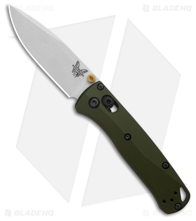 Benchmade Mini Bugout AXIS Lock Knife Woodland Green Al (2.8" Cerakote)