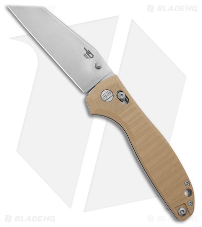 Bestech Knives Liger Bar Lock Knife Beige G-10 (3.6" Stonewash)