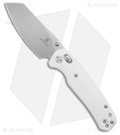 Bestechman Cicada's Wing Crossbar Lock Knife White G-10 (3.15" Satin) BMK06L