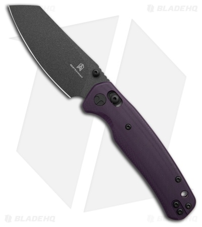 Bestechman Cicada's Wing Crossbar Lock Knife Purple G-10 (3.15" Black) BMK06B