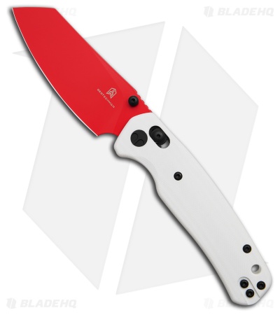 Bestechman Cicada's Wing Crossbar Lock Knife White G-10 (3.15