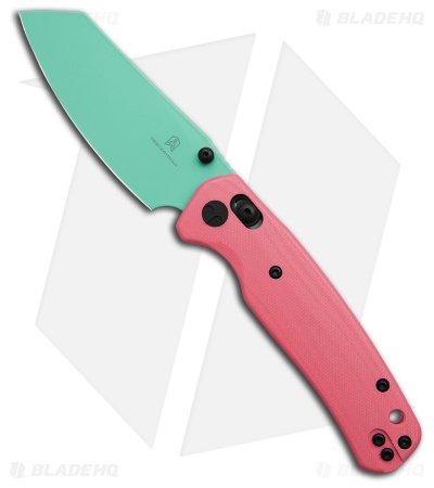 Bestechman Cicada's Wing Crossbar Lock Knife Pink G-10 (3.15" Blue) BMK06E