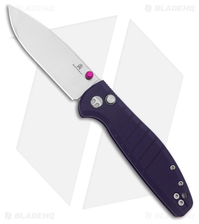 Bestechman Goodboy Jr. Button Lock Knife Purple G-10 (2.8" Satin/SW) BMK10C