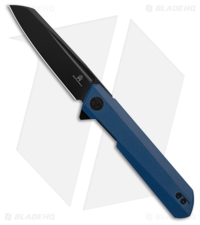 Bestechman Dundee Sheepsfoot Liner Lock Knife Blue G-10 (3.5" Black)