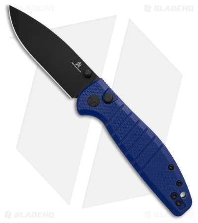 Bestechman Goodboy Jr. Button Lock Knife Blue G-10 (3" Black) BHQ Exclusive