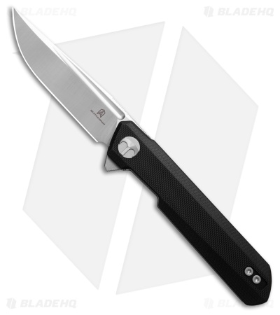 Bestechman Mini Dundee Double Detent Knife Black G-10 (2.9" Satin)