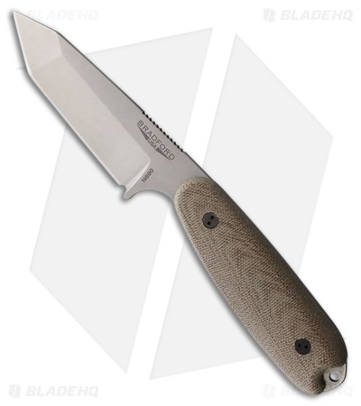 Bradford Knives Guardian3.5 Fixed Blade Natural Micarta (3.75" Stonewash)