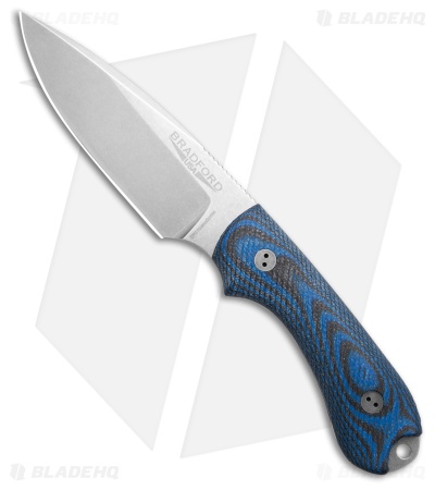 Bradford Knives Guardian 3 Fixed Blade Knife 3D Black/Blue G-10 (3.5" SW)