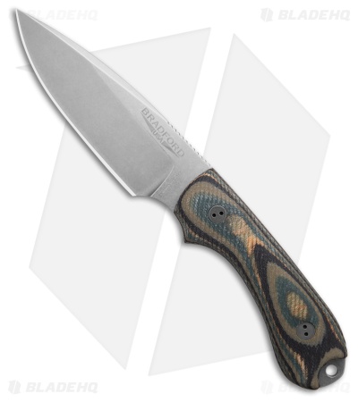 Bradford Knives Guardian 3 Fixed Blade Knife 3D Forest Green G-Wood (3.5" SW)