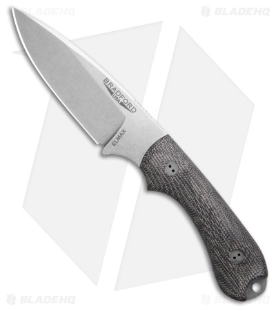 Bradford Knives Guardian 3.2 Fixed Blade Knife 3D Black Micarta (3.5" SW ELMAX)