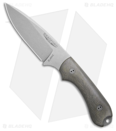 Bradford Knives Guardian 3.2 Fixed Blade Knife OD Green Micarta (3.9" SW ELMAX)