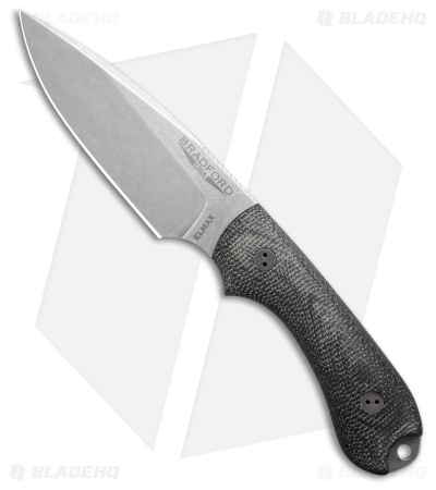 Bradford Knives Guardian3 Knife 3D Black Micarta (3.5" False Edge SW Elmax)