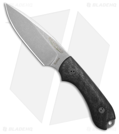 Bradford Knives Guardian3 Knife 3D Carbon Fiber (3.5" False Edge SW Elmax)