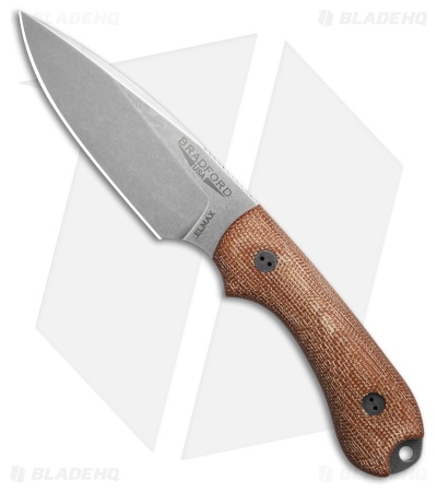 Bradford Knives Guardian3 Knife 3D Natural Micarta (3.5" False Edge SW Elmax)