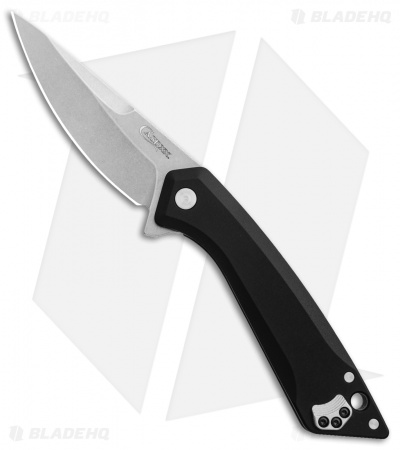 Case XX CG01 Drop Point Flipper Knife Black Aluminum (3.4" Stonewash)