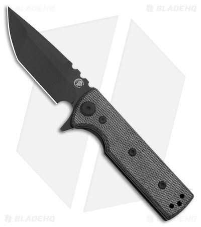 Chaves T.A.K. Blue Label Liner Lock Tanto Knife Black Micarta (2.75" Black)
