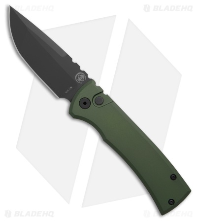 Chaves Knives Redencion Automatic Knife Green Aluminum (3.4" Black)