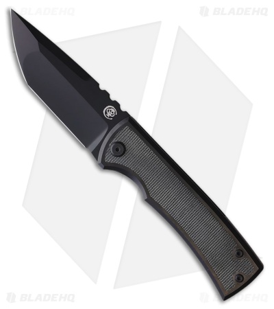 Chaves Knives Redencion 229 Tanto Frame Lock Knife Black Micarta (3.6
