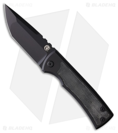 Chaves Knives Redencion 229 Tanto Frame Lock Knife Black Micarta (3.6" Black SW)