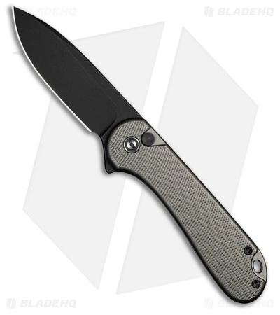 CIVIVI Elementum II Button Lock Knife Diamond Patterned Gray Al (3" Black SW)