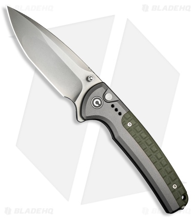 CIVIVI Sentinel Strike II Button Lock Knife Gray Aluminum (3.7