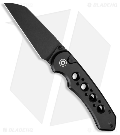 CIVIVI Pragma Prime Button Lock Knife Black Aluminum (3.5" Black SW)