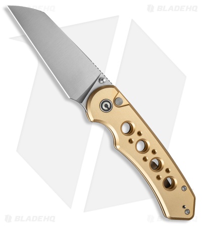 CIVIVI Pragma Prime Button Lock Knife Champagne Aluminum (3.5" Satin)