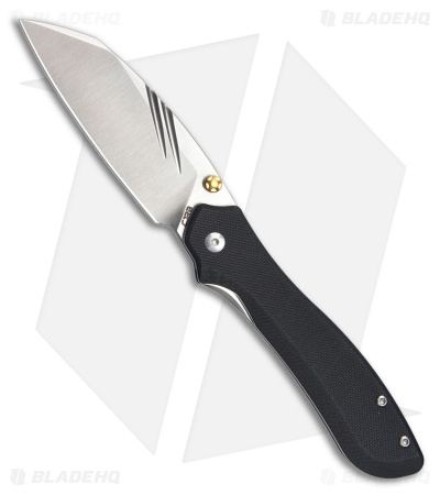 CJRB Fugly Liner Lock Knife Black G-10 (3.5" Sand Polish)