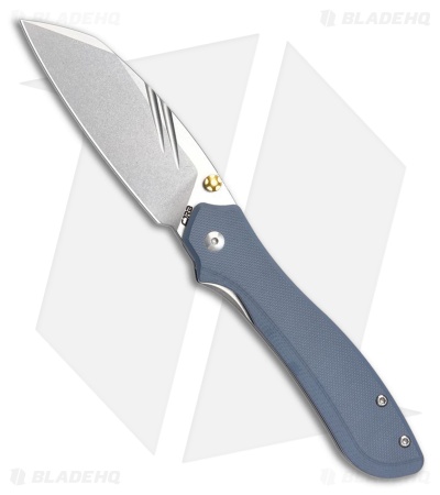 CJRB Fugly Liner Lock Knife Gray G-10 (3.5" Sand Polish)