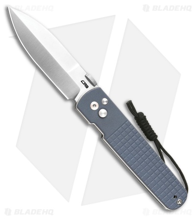 CJRB Locust Button Lock Knife Blue G-10 (3.2" Sand Polish)