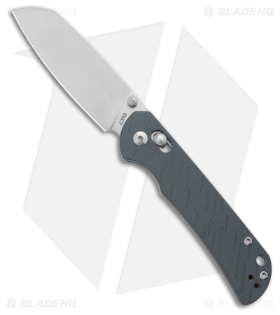 CJRB Lyrid Crossbar Lock Knife Gray G-10 (3.1" Stonewash)
