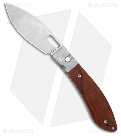 CJRB Sasaya Button Lock Knife Wood (3.5" Stonewash)
