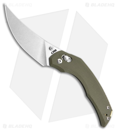 CJRB Nanner Crossbar Lock Knife Green G-10 (3.2" SW)