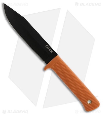 Cold Steel SRK Fixed Blade Knife Orange Kray-Ex (6" Black)