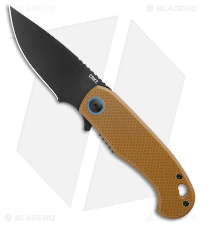 CRKT P.S.D. II Assisted Opening Liner Lock Knife Tan G-10 (3" Black)