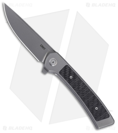 CRKT Q Frame Lock Knife MagnaCut Knife Titanium w/Carbon Fiber Inlay (3.3" BB)