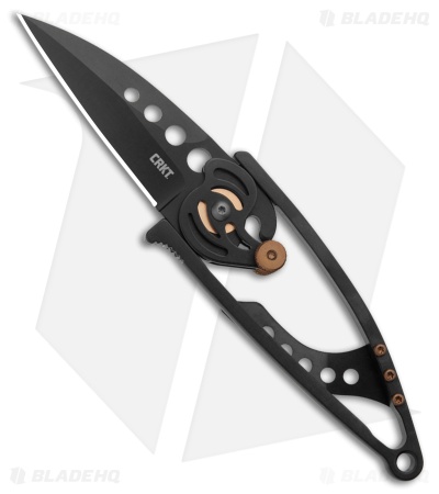 CRKT Snap Lock Folding Knife Black Stainless Steel (2.6" TiNi 420J2) 5102NK