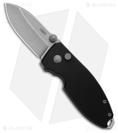 CRKT Squid Button Lock Knife Black G-10 (2.3" SW D2) 2474