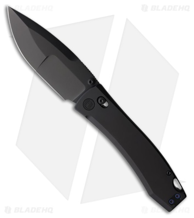 Daggerr Knives Nightmare X-Lock Knife Black Ti Thumb Stud (4" Black Compound)