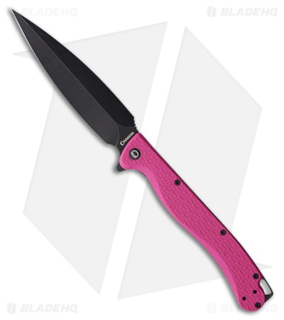 Daggerr Knives Vendetta Liner Lock Knife Pink FRN (5" Black SW)